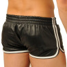 MK Toys Short en cuir Fist Noir-Blanc